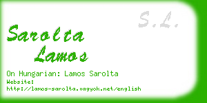 sarolta lamos business card